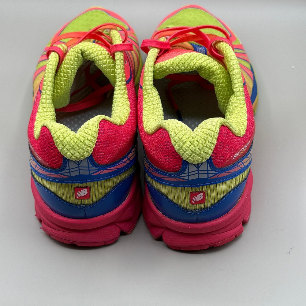 New Balance Womens Running Shoes Neon Pink‎ Yellow Blue Sneakers Size 7.5 - Picture 6 of 9